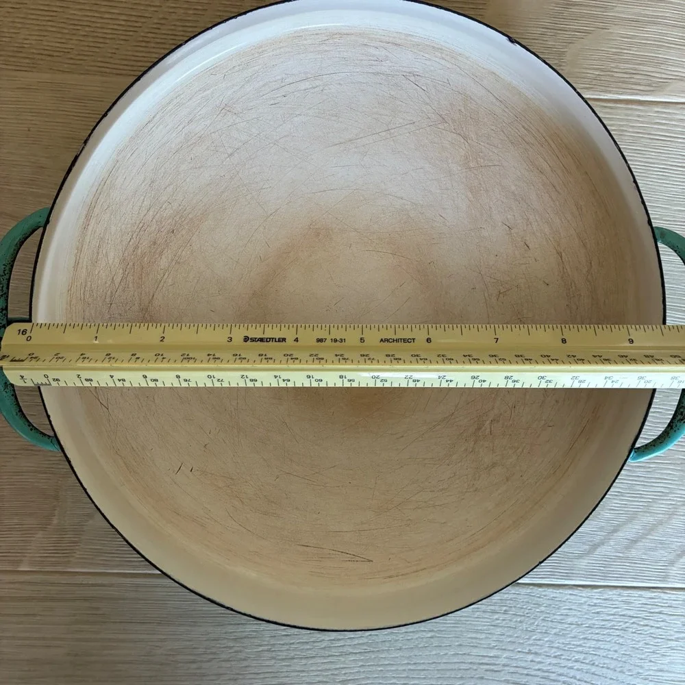 Vintage Dansk Kobenstyle Turquoise 9.5 Paella Pan MCM Enamel Denmark IHQ